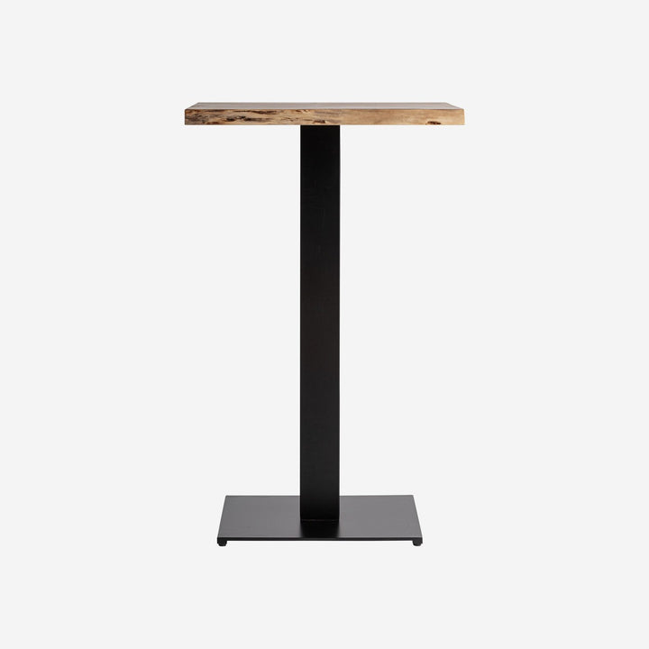 Mesa alta de bar de madera de mango y hierro en color marrón natural
