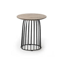 Mesa auxiliar de roble madera y patas de metal, foto de producto
