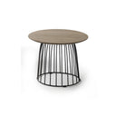 Mesa auxiliar de roble madera y patas de metal, foto de producto (2)