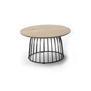 Mesa auxiliar de roble madera y patas de metal, foto de producto (3)