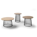 Mesa auxiliar de roble madera y patas de metal, foto de producto (4)