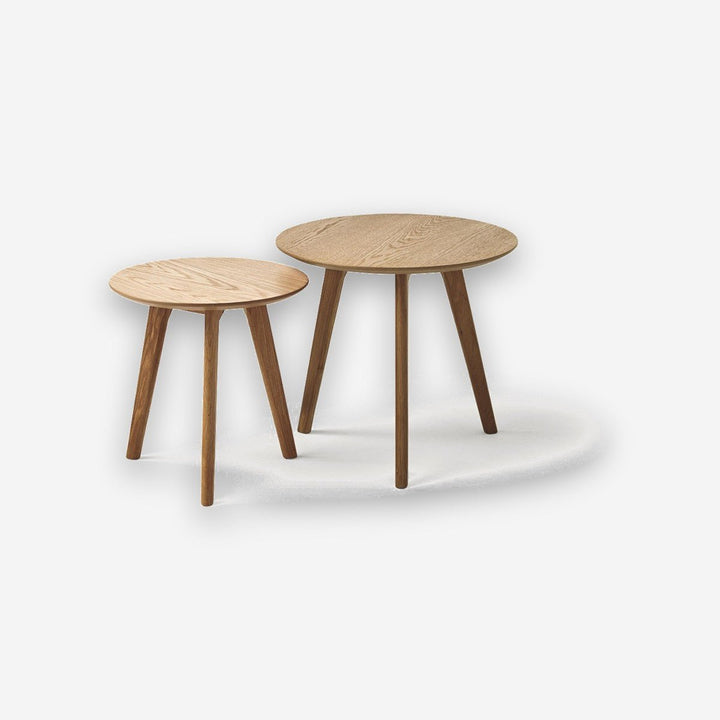 City oak side table