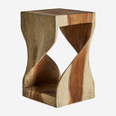 Mesa auxiliar de madera de acacia en color marrón 30 x 50 cm