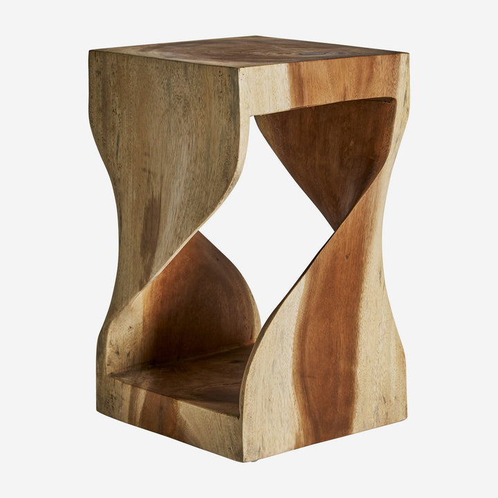 Mesa auxiliar de madera de acacia en color marrón 30 x 50 cm