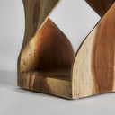 Mesa auxiliar de madera de acacia en color marrón 30 x 50 cm – detalle