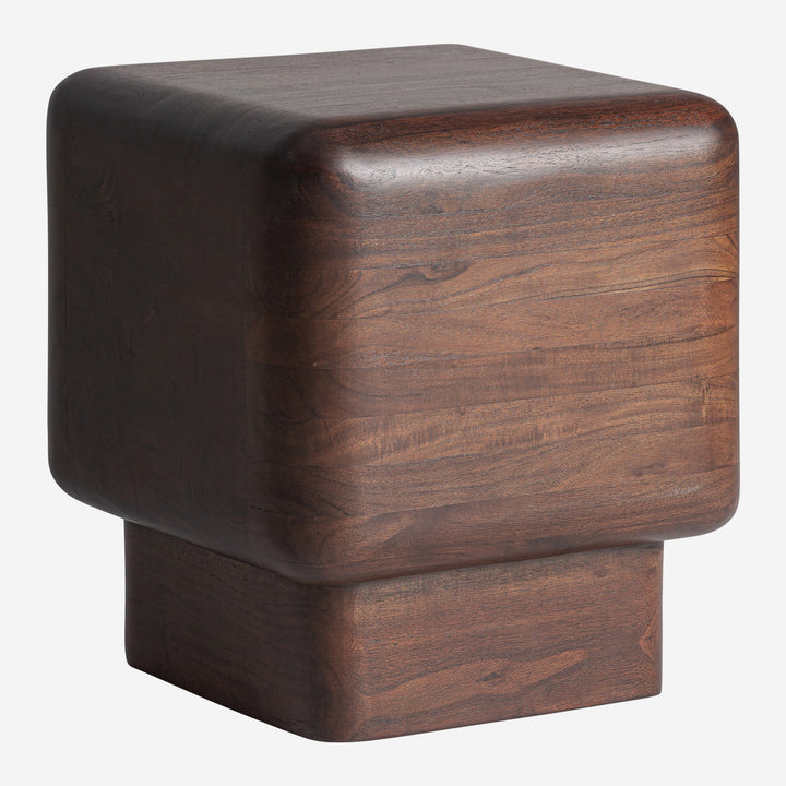 Mesa auxiliar de madera de acacia en color marrón 42 x 46 cm