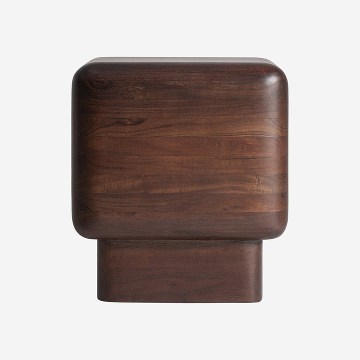 Mesa auxiliar de madera de acacia en color marrón 42 x 46 cm