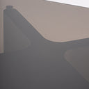 Mesa auxiliar de madera de fresno y cristal en color negro – detalle