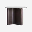 Mesa auxiliar de madera de fresno y cristal en color negro
