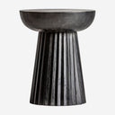 Mesa auxiliar de madera de mango 38 x 48 cm – Negro