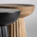 Mesa auxiliar de madera de mango 38 x 48 cm – detalle