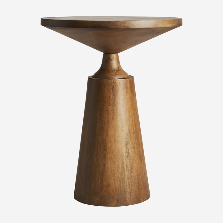 Mesa auxiliar de madera de mango en color marrón 46 x 60 cm