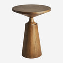Mesa auxiliar de madera de mango en color marrón 46 x 60 cm