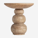 Mesa auxiliar de madera de mango en color marrón 48 x 48 cm