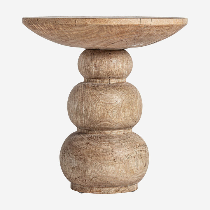Mesa auxiliar de madera de mango en color marrón 48 x 48 cm