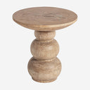 Mesa auxiliar de madera de mango en color marrón 48 x 48 cm