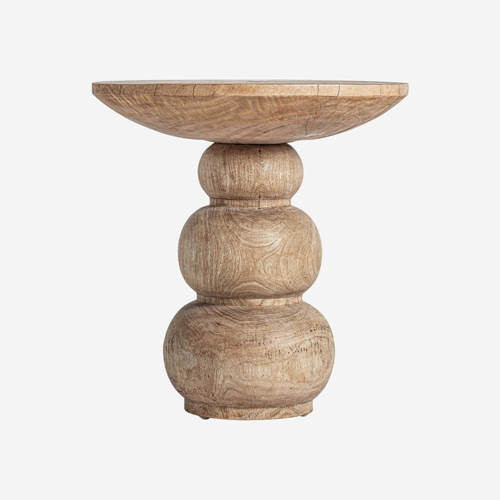 Mesa auxiliar de madera de mango en color marrón 48 x 48 cm