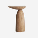 Mesa auxiliar de madera de mango en color marrón claro 42 x 58 cm