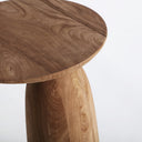 Mesa auxiliar de madera de mango en color marrón claro 42 x 58 cm – detalle