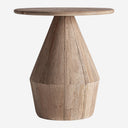 Mesa auxiliar de madera de mango en color marrón claro 60 x 65 cm