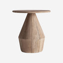 Mesa auxiliar de madera de mango en color marrón claro 60 x 65 cm