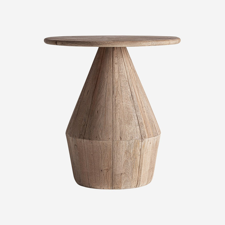 Mesa auxiliar de madera de mango en color marrón claro 60 x 65 cm