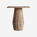 Mesa auxiliar de madera de mango en color marrón claro 60 x 67 cm