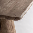 Mesa auxiliar de madera de mango en color marrón claro 60 x 67 cm – detalle