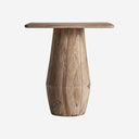 Mesa auxiliar de madera de mango en color marrón claro 60 x 67 cm