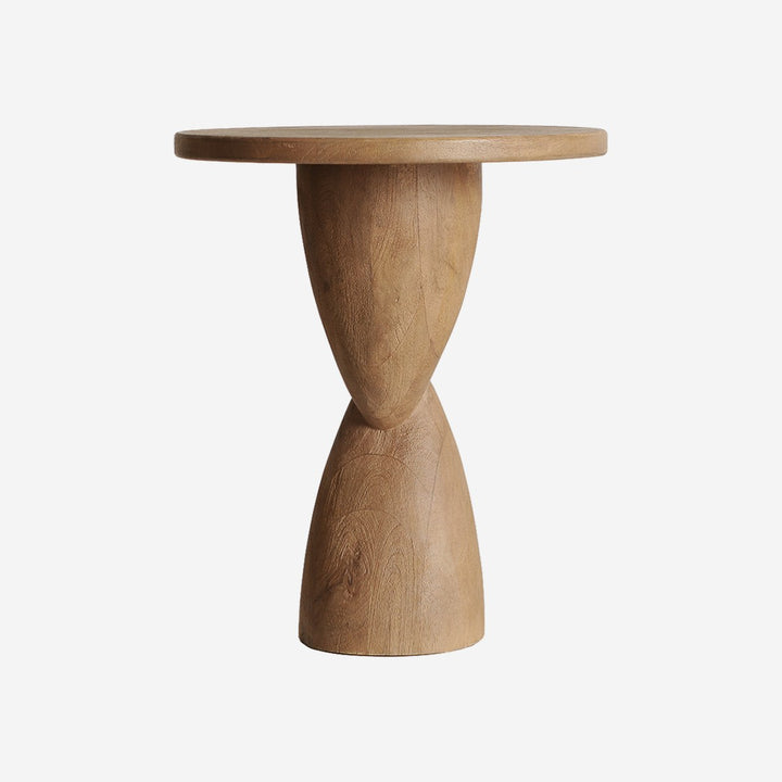Mesa auxiliar de madera de mango en color marrón RISCLE
