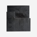 Mesa auxiliar de madera de mango en color negro 42 x 45 cm