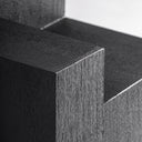 Mesa auxiliar de madera de mango en color negro 42 x 45 cm – detalle