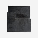 Mesa auxiliar de madera de mango en color negro 42 x 45 cm