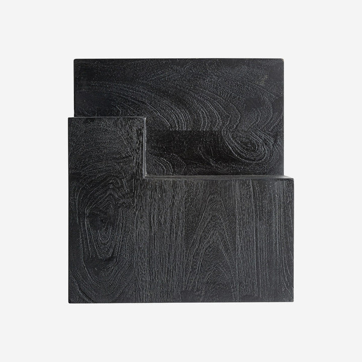 Mesa auxiliar de madera de mango en color negro 42 x 45 cm