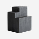 Mesa auxiliar de madera de mango en color negro 42 x 55 cm