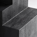 Mesa auxiliar de madera de mango en color negro 42 x 55 cm – detalle
