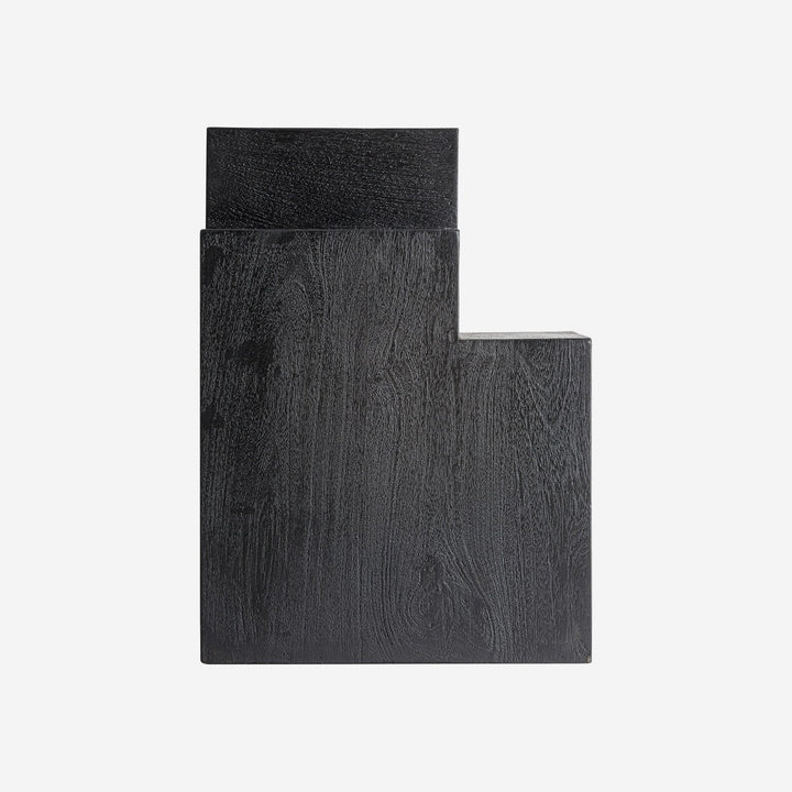 Mesa auxiliar de madera de mango en color negro 42 x 55 cm