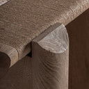 Mesa auxiliar de madera de mango y mármol en color marrón claro – detalle