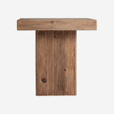 Mesa auxiliar de madera de pino reciclado en color marrón envejecido
