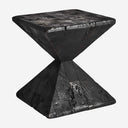 Mesa auxiliar de madera de pino reciclado en color negro