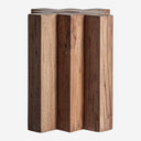 Mesa auxiliar de madera de sal en color marrón teñido