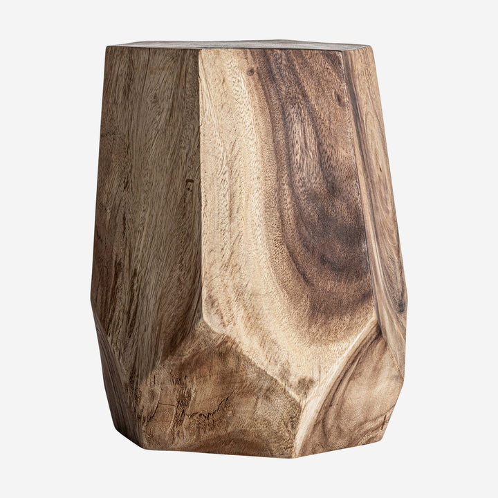 Mesa auxiliar de madera de suar en color marrón 28 x 40 cm