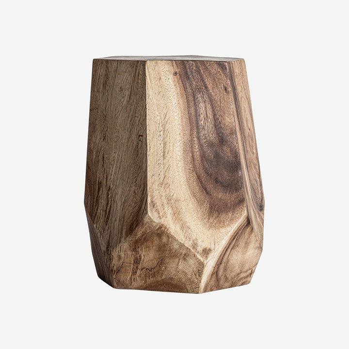 Mesa auxiliar de madera de suar en color marrón 28 x 40 cm
