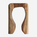 Mesa auxiliar de madera de suar en color marrón 29 x 45 cm