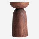 Mesa auxiliar de madera de suar en color marrón 35 x 60 cm