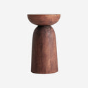 Mesa auxiliar de madera de suar en color marrón 35 x 60 cm