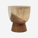 Mesa auxiliar de madera de suar en color marrón 40 x 46 cm – Diseño 2