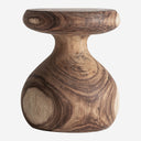 Mesa auxiliar de madera de suar en color marrón 40 x 47 cm