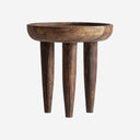 Mesa auxiliar de madera de suar en color marrón 47 x 50 cm