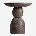 Mesa auxiliar de madera de suar en color marrón 55 x 60 cm